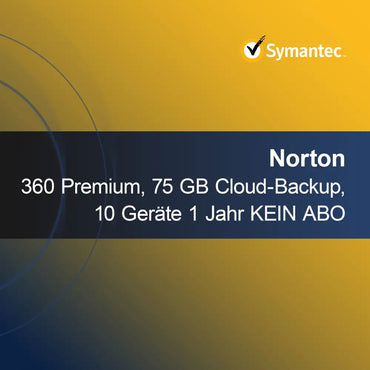 Norton 360 Premium, 75 GB molnbackup, 10 enheter 1 år INGET ABONNEMANG