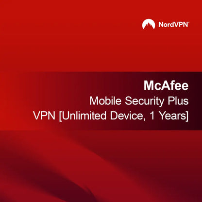 McAfee Mobile Security Plus VPN [Ubegrenset enhet, 1 år]